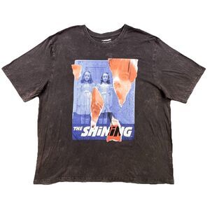 The Shining T-Shirt Size L Gray Grady Twins Stephen King Movie Tee Redrum Unisex